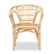 Baxton Studio Kaka Modern Bohemian Natural Brown Rattan Dining Chair