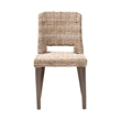Baxton Studio Magy Modern Rattan and Brown Wood Dining Chair