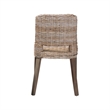 Baxton Studio Magy Modern Rattan and Brown Wood Dining Chair