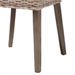 Baxton Studio Magy Modern Rattan and Brown Wood Dining Chair