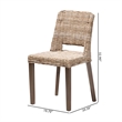 Baxton Studio Magy Modern Rattan and Brown Wood Dining Chair