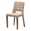 Baxton Studio Magy Modern Rattan and Brown Wood Dining Chair