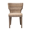 Baxton Studio Enver Modern  Rattan and Brown Wood Dining Chair