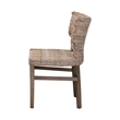Baxton Studio Enver Modern  Rattan and Brown Wood Dining Chair