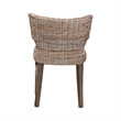 Baxton Studio Enver Modern  Rattan and Brown Wood Dining Chair