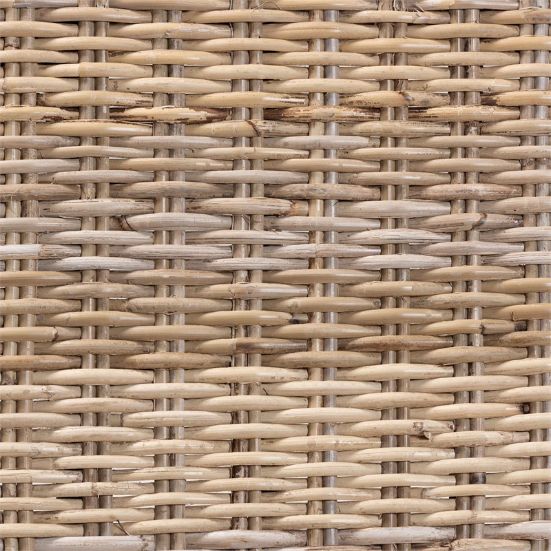 Baxton Studio Enver Modern  Rattan and Brown Wood Dining Chair