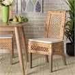 Baxton Studio Argos Modern Natural Brown Rattan 2-Piece Dining Chair Set
