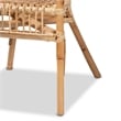 Baxton Studio Alleta Modern Natural Brown Rattan 2-Piece Dining Chair Set