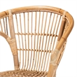 Baxton Studio Alleta Modern Natural Brown Rattan 3-Piece Living Room Set