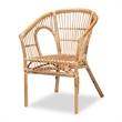 Baxton Studio Alleta Modern Natural Brown Rattan 3-Piece Living Room Set