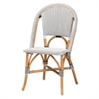 Baxton Studio Genica Weaving and Natural Brown Rattan 5-Piece Dining Chair Set