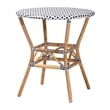 Baxton Studio Genica Weaving and Natural Brown Rattan 5-Piece Dining Chair Set