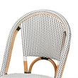 Baxton Studio Genica Weaving and Natural Brown Rattan 5-Piece Dining Chair Set