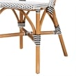 Baxton Studio Genica Weaving and Natural Brown Rattan 5-Piece Dining Chair Set