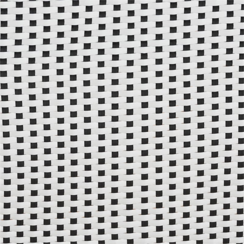 Baxton Studio Genica Weaving and Natural Brown Rattan 5-Piece Dining Chair Set