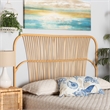 Baxton Studio Laina Modern Bohemian Brown Rattan Queen Size Wall-mount Headboard