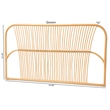 Baxton Studio Laina Modern Bohemian Brown Rattan Queen Size Wall-mount Headboard