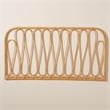Baxton Studio Carrick Modern Brown Rattan Queen Size Wall-mount Headboard
