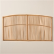 Baxton Studio Malvina Modern Brown Rattan Queen Size Wall-mount Headboard