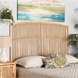 Baxton Studio Malvina Modern Brown Rattan Queen Size Wall-mount Headboard