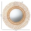 Baxton Studio Bora Modern Bohemian Natural Brown Rattan Accent Wall Mirror
