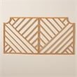 Baxton Studio Giza Modern  Brown Rattan Queen Size Wall-mount Headboard