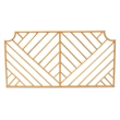Baxton Studio Giza Modern  Brown Rattan Queen Size Wall-mount Headboard
