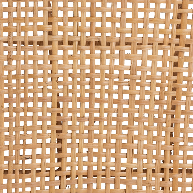 Baxton Studio Moscow Modern Brown Rattan and Brown Wood 2-Piece Dining Chair Set