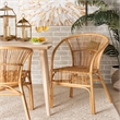 Baxton Studio Murai Modern Bohemian Natural Brown Rattan Dining Chair