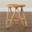 Baxton Studio Rinjani Modern Bohemian Natural Brown Rattan End Table
