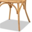 Baxton Studio Wina Modern Bohemian Natural Brown Rattan 2-Piece Dining Chair Set