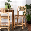 Baxton Studio Ivora Modern Bohemian Natural Brown Rattan Counter Stool