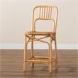 Baxton Studio Ivora Modern Bohemian Natural Brown Rattan Counter Stool