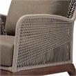 Baxton Studio Jennifer Gray Woven Rope Mahogany Accent Chair