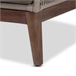 Baxton Studio Jennifer Gray Woven Rope Mahogany Accent Chair