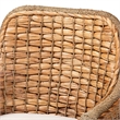 Baxton Studio Kyle Natural Brown Woven Rattan Dining Arm Chair with Cushion