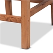 Baxton Studio Lesia Brown Rattan and Walnut Brown Finished Wood Counter Stool