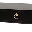 Baxton Studio Beagan Black Finished Wood and Gold Metal 2-Drawer Console Table
