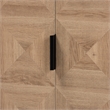 Baxton Studio Darien Brown Finished Wood and Black Metal 2-Door Storage Cabinet