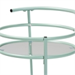 Baxton Studio Newell Mid-Century Modern Green Finished Metal 2-Tier Kitchen Cart
