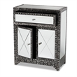 Baxton Studio Wycliff Silver Finished Metal 1-Drawer Sideboard Buffet