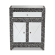 Baxton Studio Wycliff Silver Finished Metal 1-Drawer Sideboard Buffet