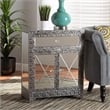 Baxton Studio Wycliff Silver Finished Metal 1-Drawer Sideboard Buffet