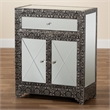 Baxton Studio Wycliff Silver Finished Metal 1-Drawer Sideboard Buffet