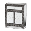 Baxton Studio Wycliff Silver Finished Metal 1-Drawer Sideboard Buffet