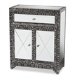 Baxton Studio Wycliff Silver Finished Metal 1-Drawer Sideboard Buffet