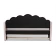 Baxton Studio Timila Pink Velvet Twin Size Daybed with Trundle