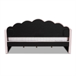 Baxton Studio Timila Light Pink Velvet Fabric Upholstered Queen Size Daybed