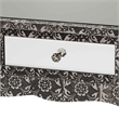 Baxton Studio Wycliff Silver Finished Metal 2-Drawer Console Table