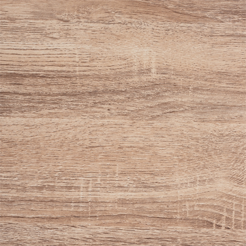 Baxton Studio Overton Oak Brown Finished Wood and Black Metal End Table